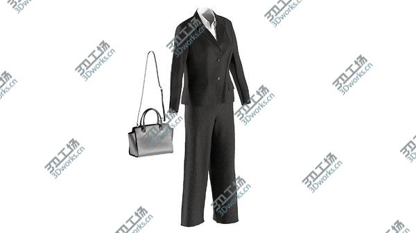 images/goods_img/20210312/Women's Pants with Blazer, Shirt and Bag 13 3D model/4.jpg